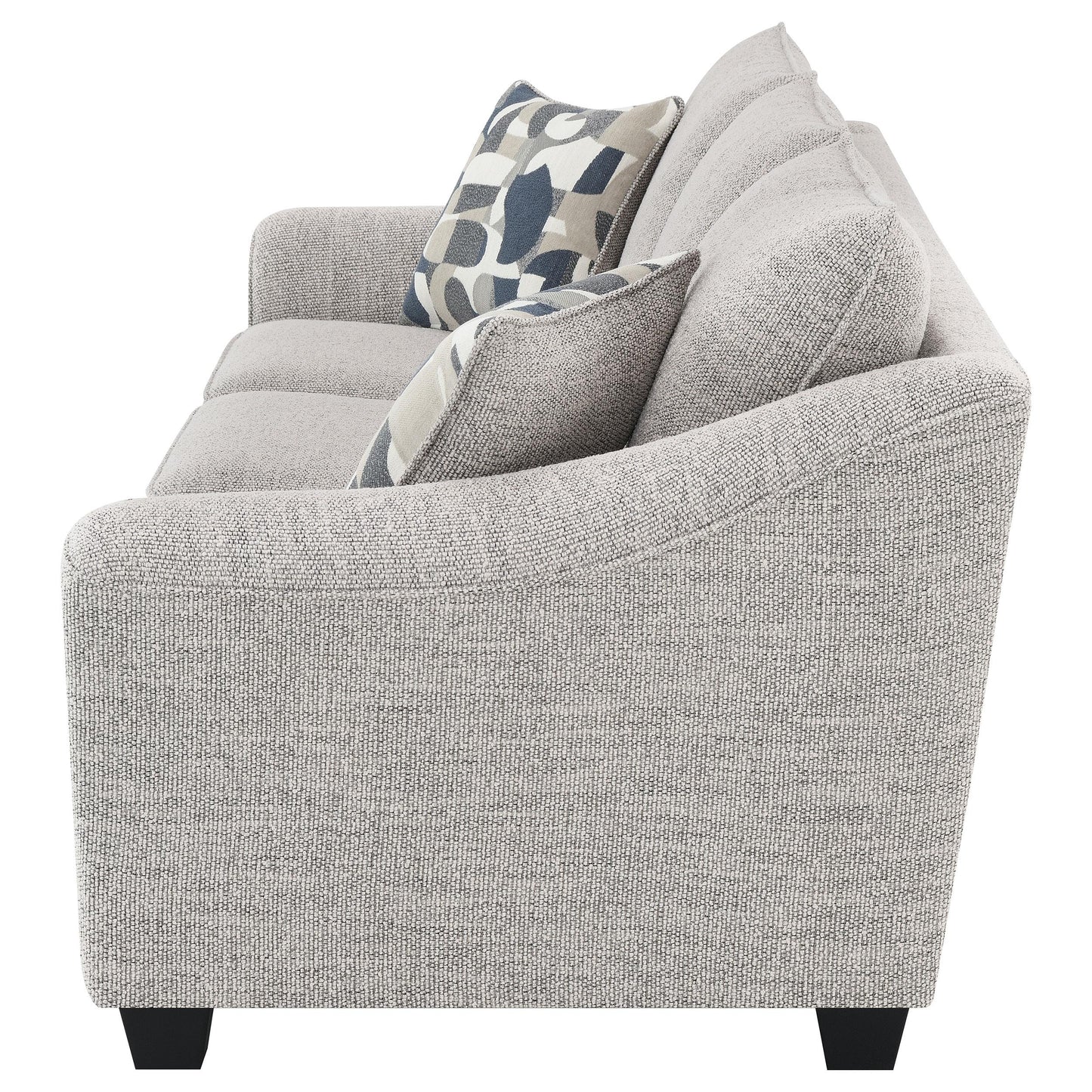  Coaster Furniture Tomkins 509671 Boucle Upholstered Sofa - Light Grey IMAGE 4