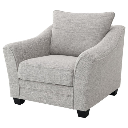 Coaster Furniture Tomkins 509673 Boucle Upholstered Chair - Light Grey IMAGE 3