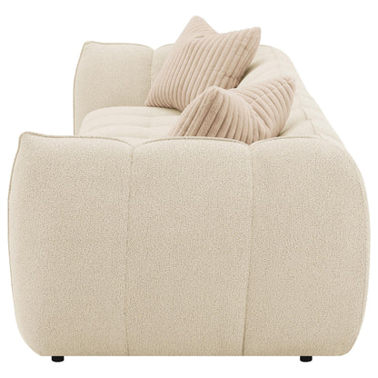  Coaster Furniture Winchester 503997 Boucle Upholstered Extra Long Sofa - Sand Pebble IMAGE 4