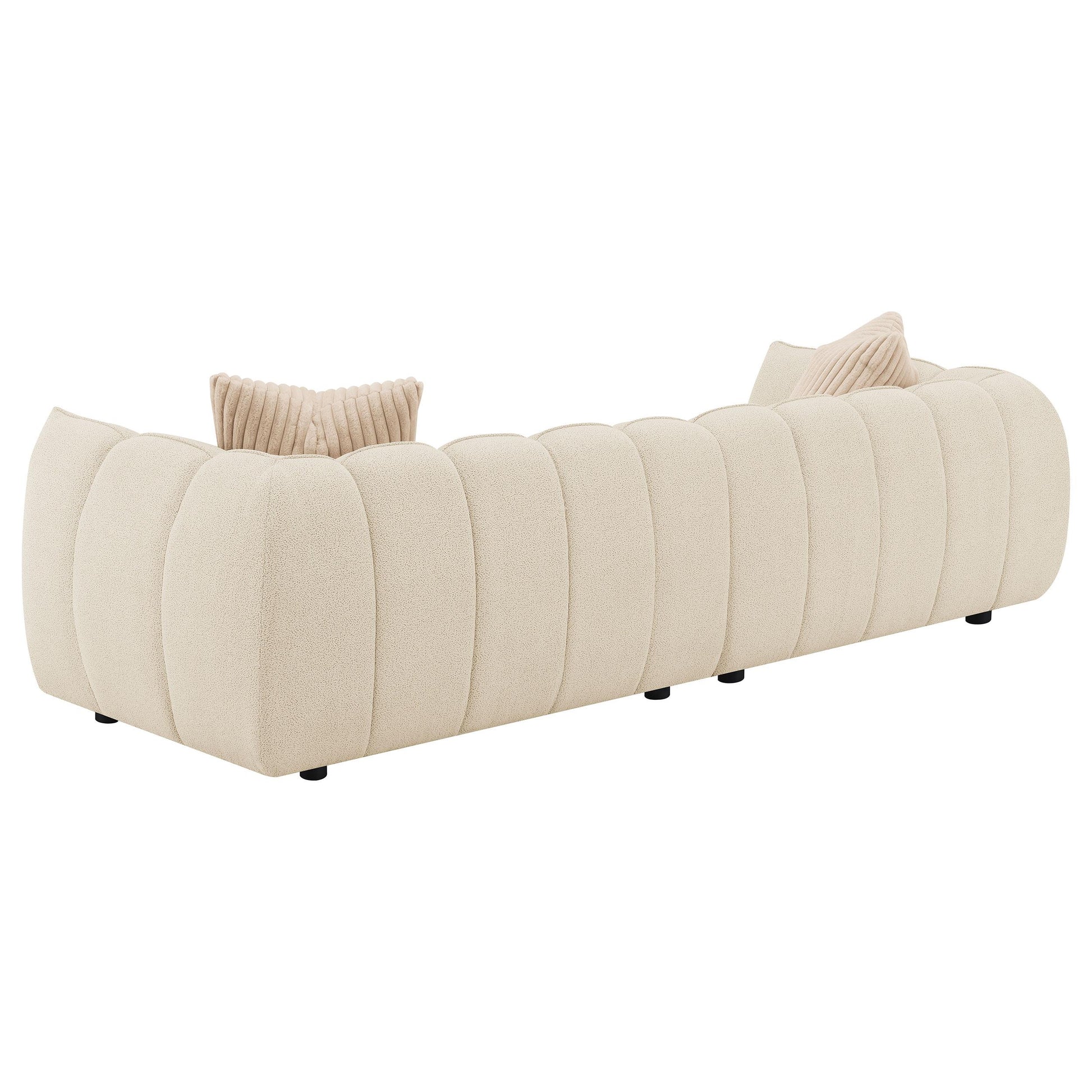  Coaster Furniture Winchester 503997 Boucle Upholstered Extra Long Sofa - Sand Pebble IMAGE 5