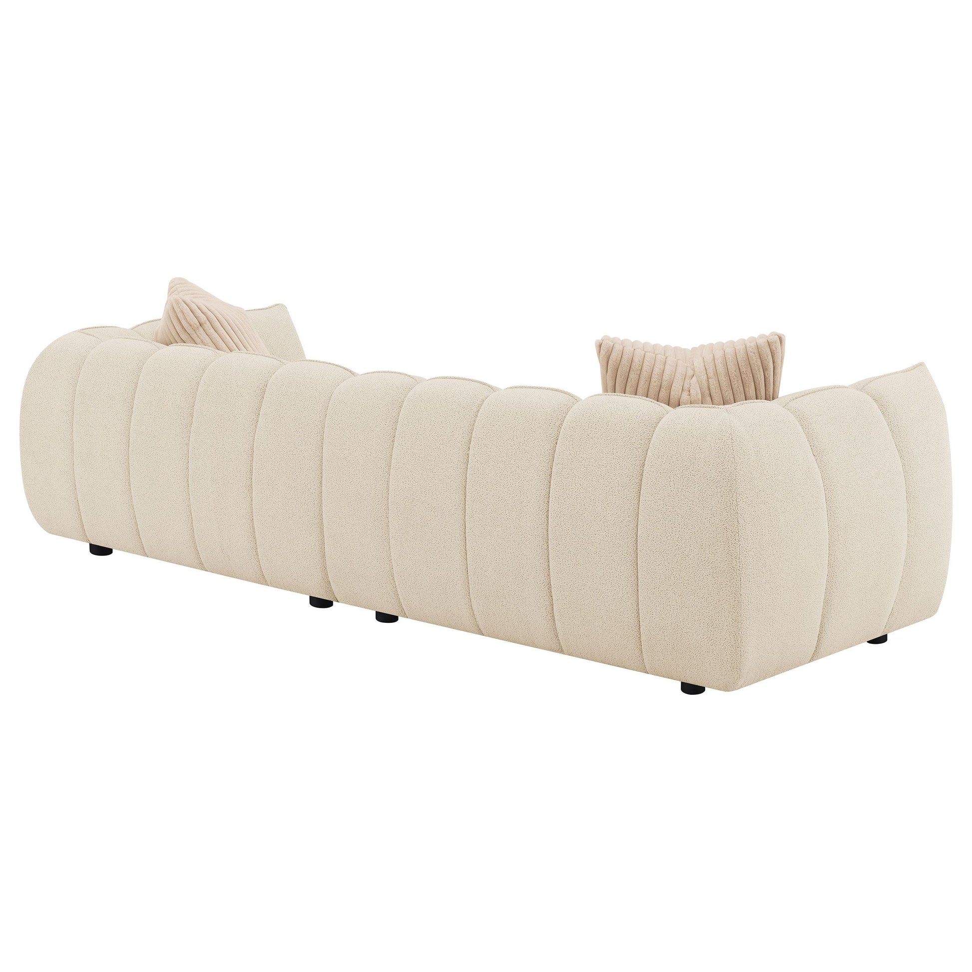  Coaster Furniture Winchester 503997 Boucle Upholstered Extra Long Sofa - Sand Pebble IMAGE 6