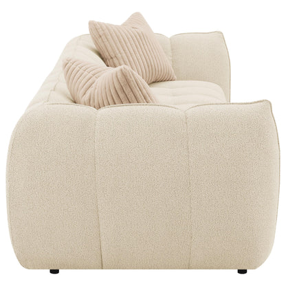  Coaster Furniture Winchester 503997 Boucle Upholstered Extra Long Sofa - Sand Pebble IMAGE 7