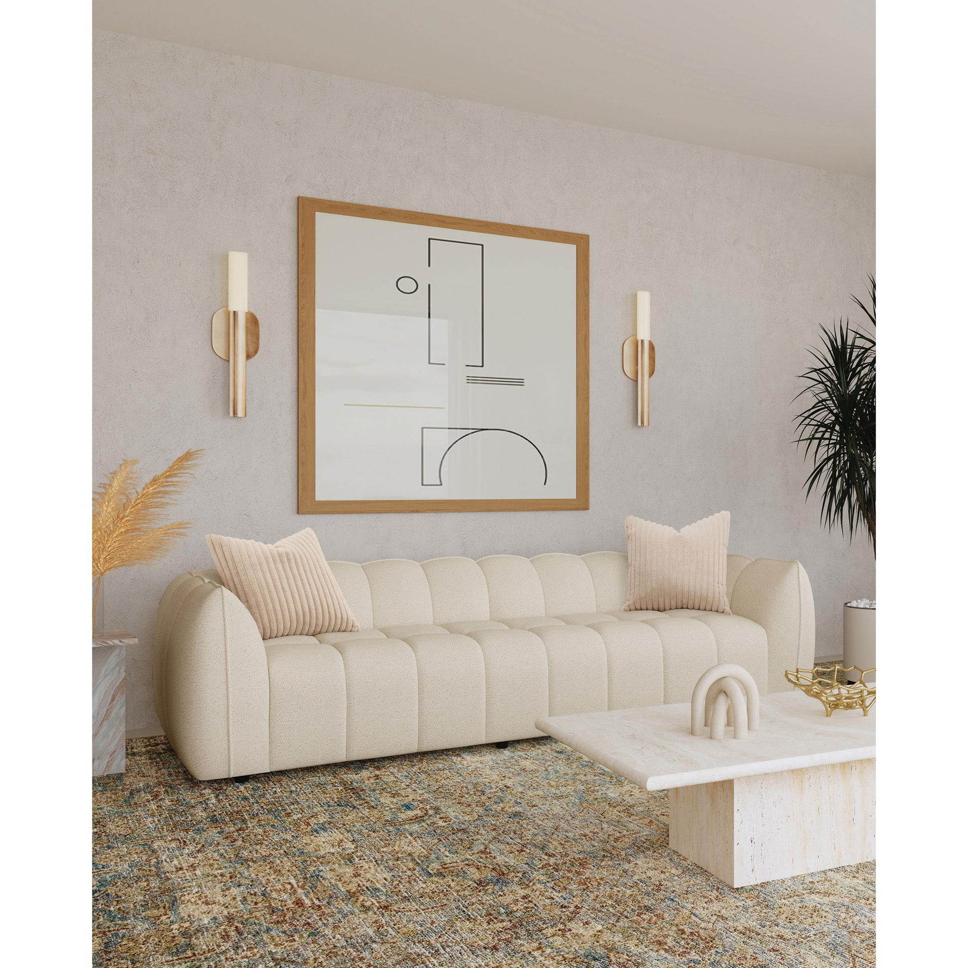  Coaster Furniture Winchester 503997 Boucle Upholstered Extra Long Sofa - Sand Pebble IMAGE 8
