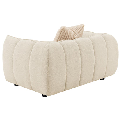  Coaster Furniture Winchester 503999 Boucle Upholstered Chair and a Half - Sand Pebble IMAGE 5