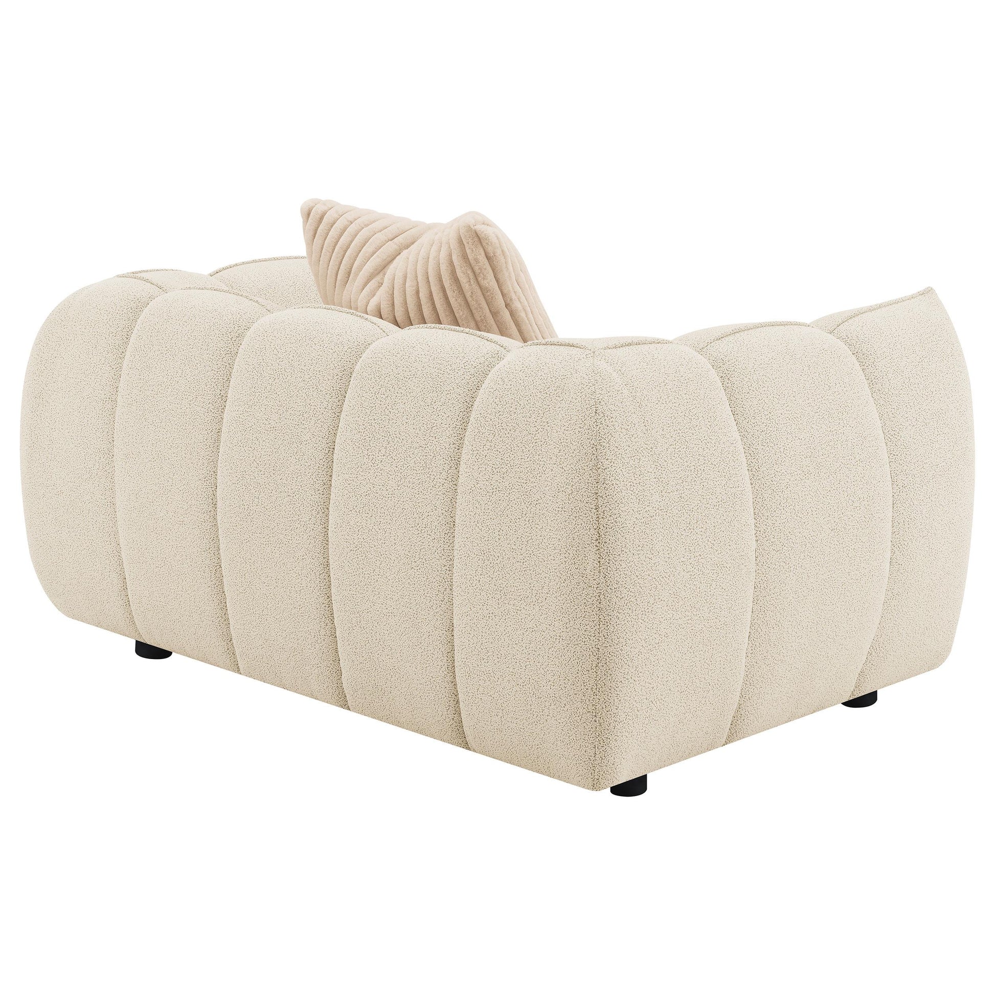  Coaster Furniture Winchester 503999 Boucle Upholstered Chair and a Half - Sand Pebble IMAGE 6