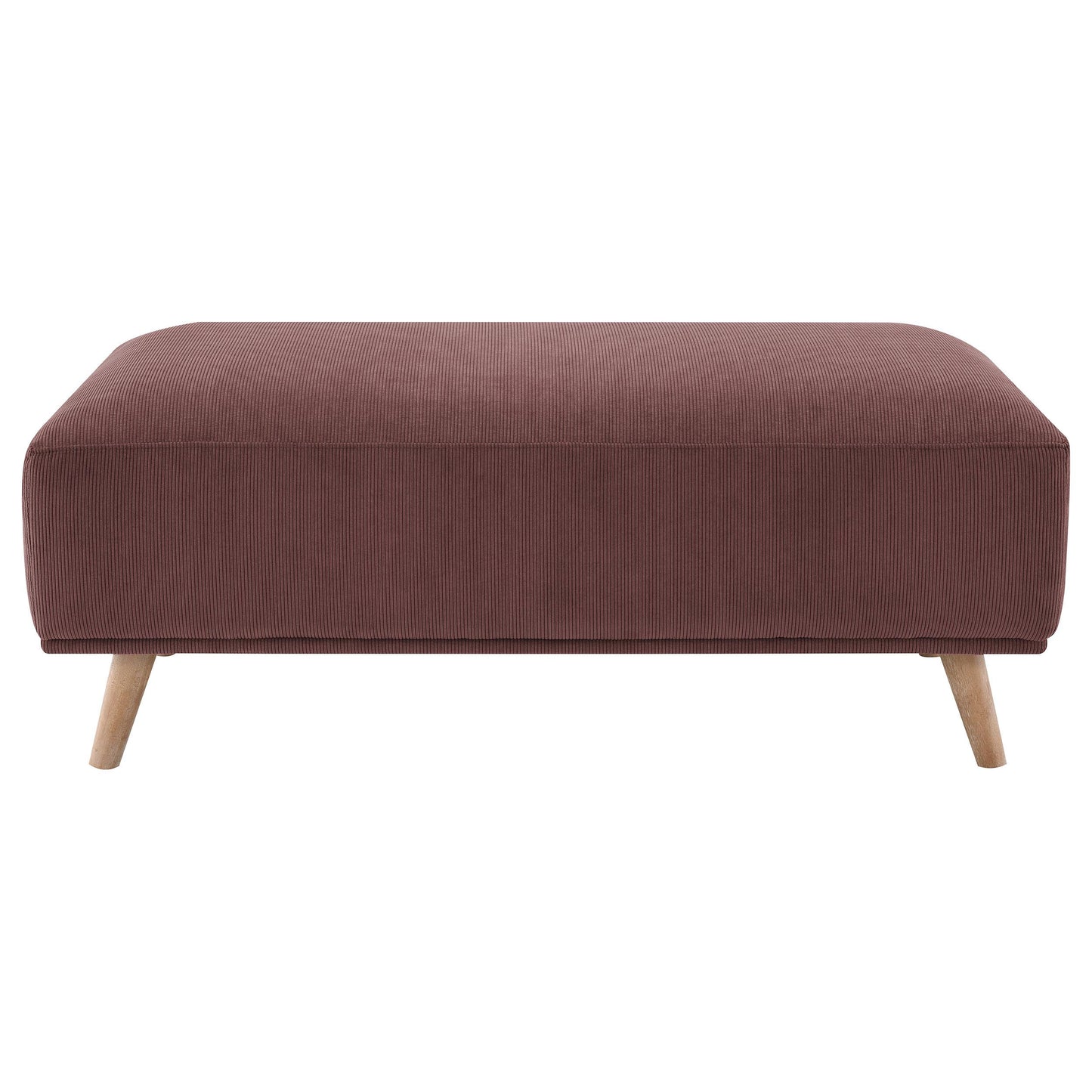  Coaster Furniture Elizabeth 503959 Corduroy Upholstered Ottoman - Wine Red IMAGE 2