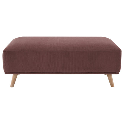 Coaster Furniture Elizabeth 503959 Corduroy Upholstered Ottoman - Wine Red IMAGE 2