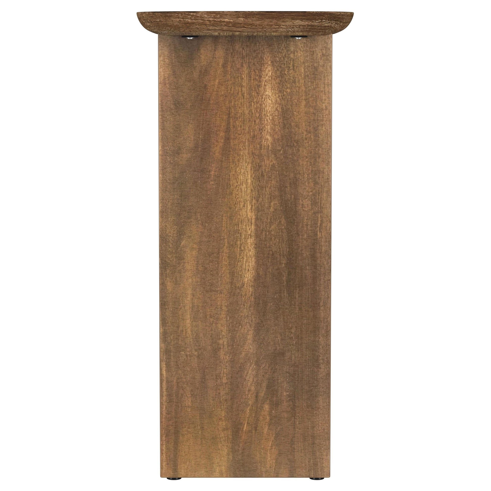 Coaster Furniture Fletcher 930030 Oval Solid Mango Wood Entryway Console Table - Brown IMAGE 6
