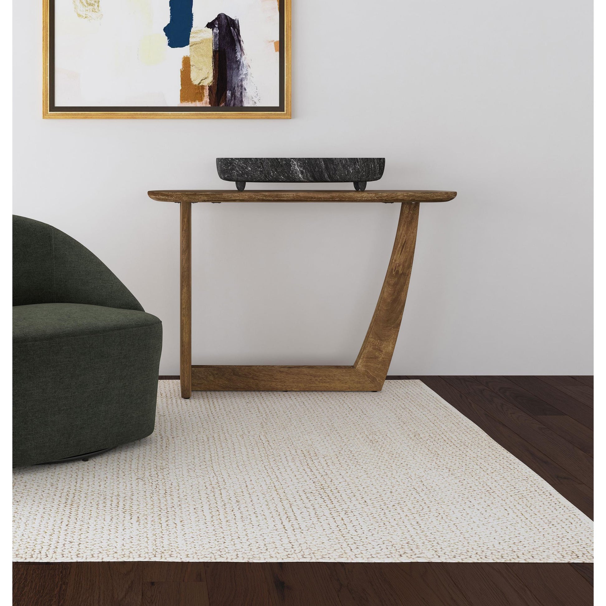  Coaster Furniture Fletcher 930030 Oval Solid Mango Wood Entryway Console Table - Brown IMAGE 9