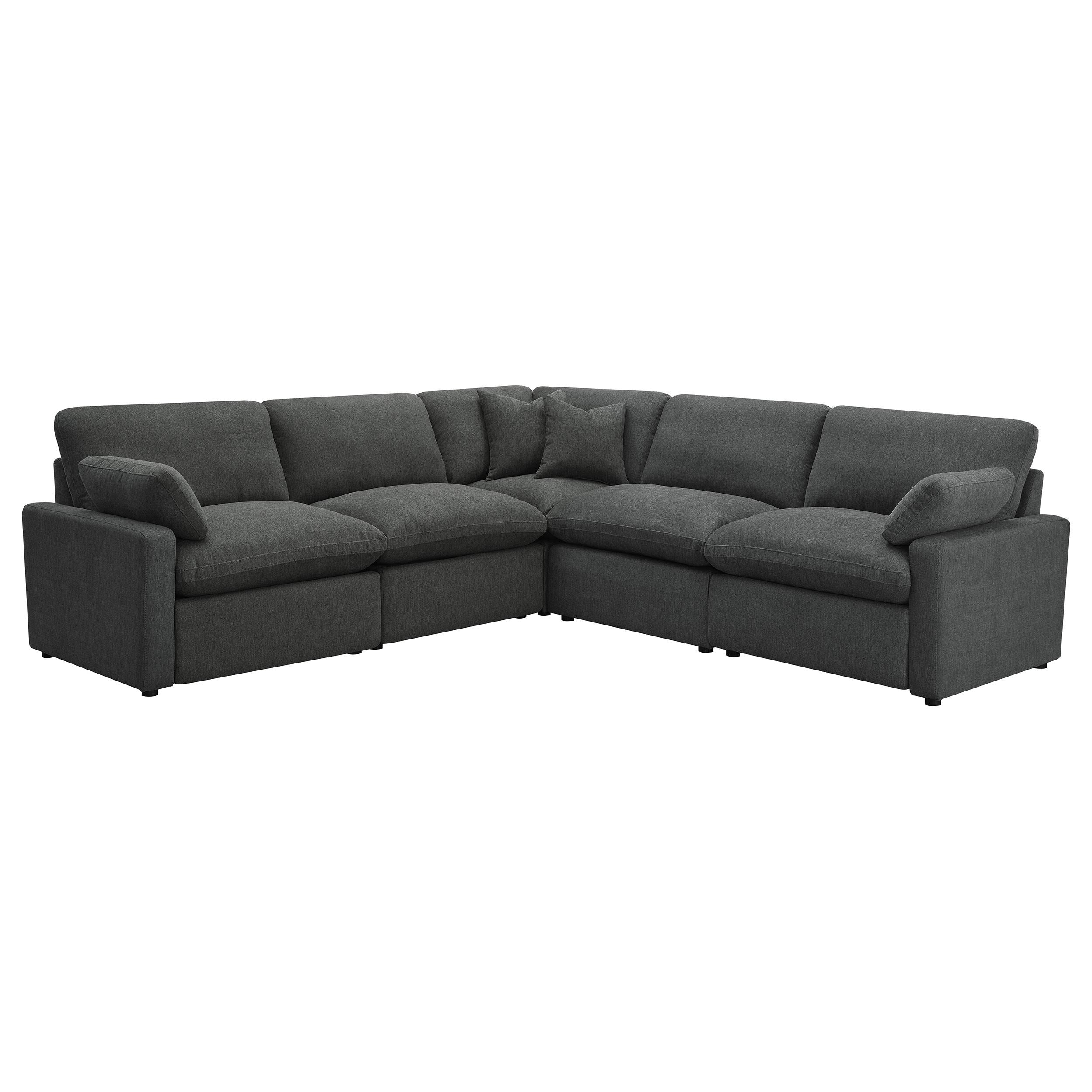  Coaster Furniture Collins 609530P 5 pc Modular Power Reclining Sectional - Dark Grey IMAGE 1