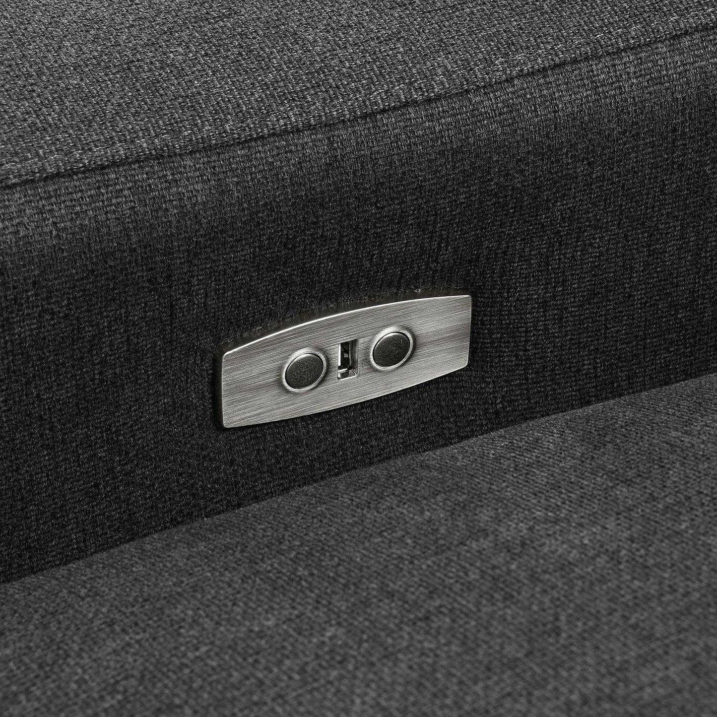  Coaster Furniture Collins 609531P Modular Power Sofa - Dark Grey IMAGE 12