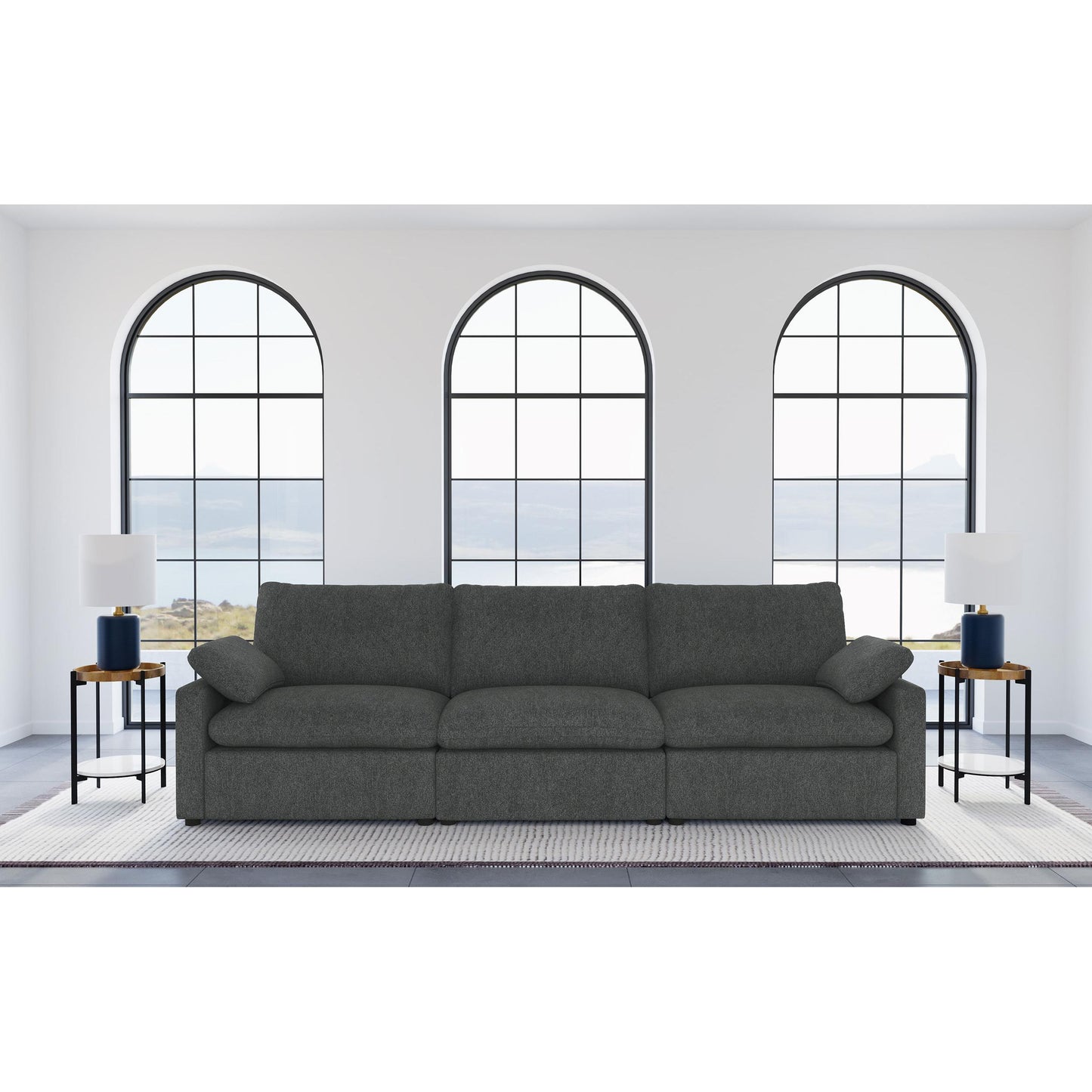  Coaster Furniture Collins 609531P Modular Power Sofa - Dark Grey IMAGE 8