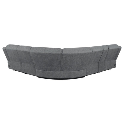 Coaster Furniture Bahrain 609540P 6 pc Modular Power Reclining Sectional - Charcoal IMAGE 4
