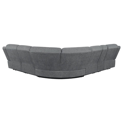 Coaster Furniture Bahrain 609540 6 pc Modular Reclining Sectional Sofa - Charcoal IMAGE 4