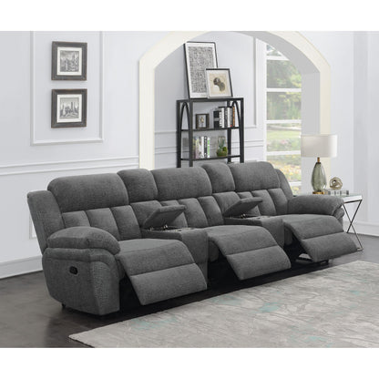 Coaster Furniture Bahrain 609541T 5-piece Upholstered Home Theater Seating - Charcoal IMAGE 13