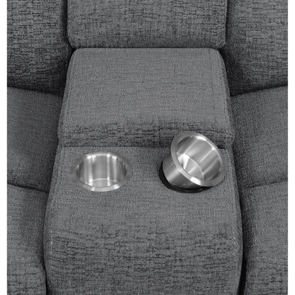 Coaster Furniture Bahrain 609541T 5-piece Upholstered Home Theater Seating - Charcoal IMAGE 16