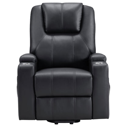  Coaster Furniture Armstrong 609475P Upholstered Power Lift Massage Recliner - Black IMAGE 4