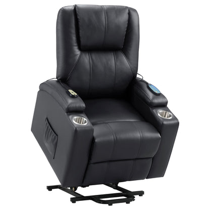  Coaster Furniture Armstrong 609475P Upholstered Power Lift Massage Recliner - Black IMAGE 5