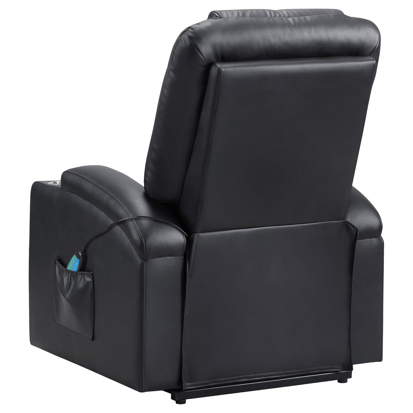  Coaster Furniture Armstrong 609475P Upholstered Power Lift Massage Recliner - Black IMAGE 6