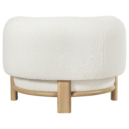 Coaster Furniture Lawler 903169 Upholstered Barrel Back Accent Chair - Ivory IMAGE 6