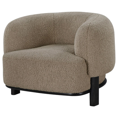  Coaster Furniture Lawler 903170 Upholstered Barrel Back Accent Chair - Mushroom IMAGE 3