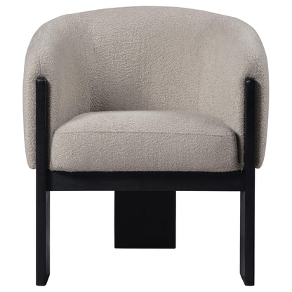  Coaster Furniture Valdez 903165 Boucle Upholstered Barrel Back Accent Chair - Beige IMAGE 2