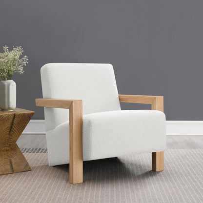  Coaster Furniture Fitzroy 903094 Boucle Upholstered Accent Arm Chair - Ivory IMAGE 8