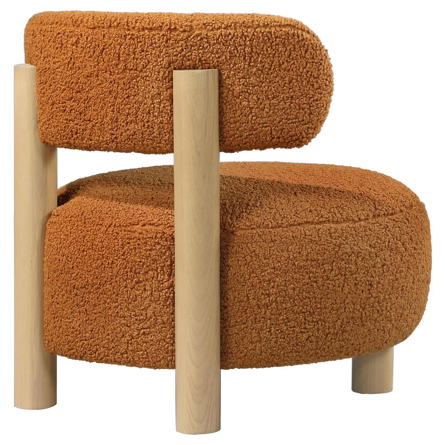Coaster Furniture Zonie 903167 Boucle Upholstered Barrel Back Accent Chair - Orange IMAGE 7