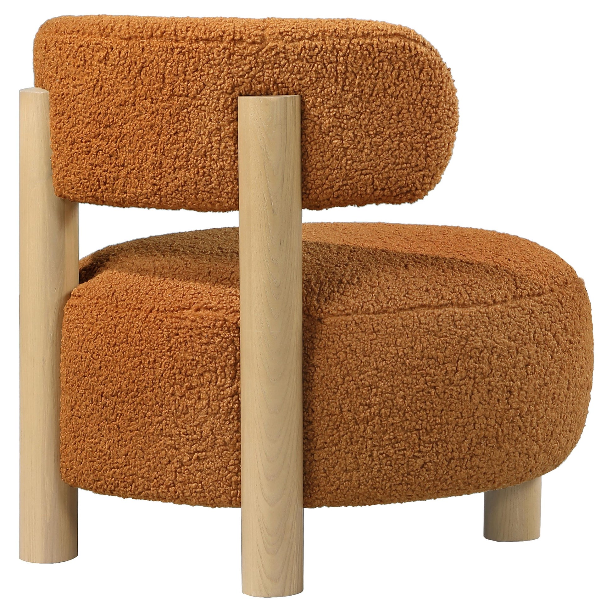 Coaster Furniture Zonie 903167 Boucle Upholstered Barrel Back Accent Chair - Orange IMAGE 7