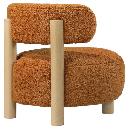 Coaster Furniture Zonie 903167 Boucle Upholstered Barrel Back Accent Chair - Orange IMAGE 7