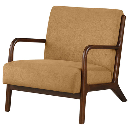 Coaster Furniture Foster 902271 Upholstered Wood Frame Accent Chair - Honey IMAGE 3