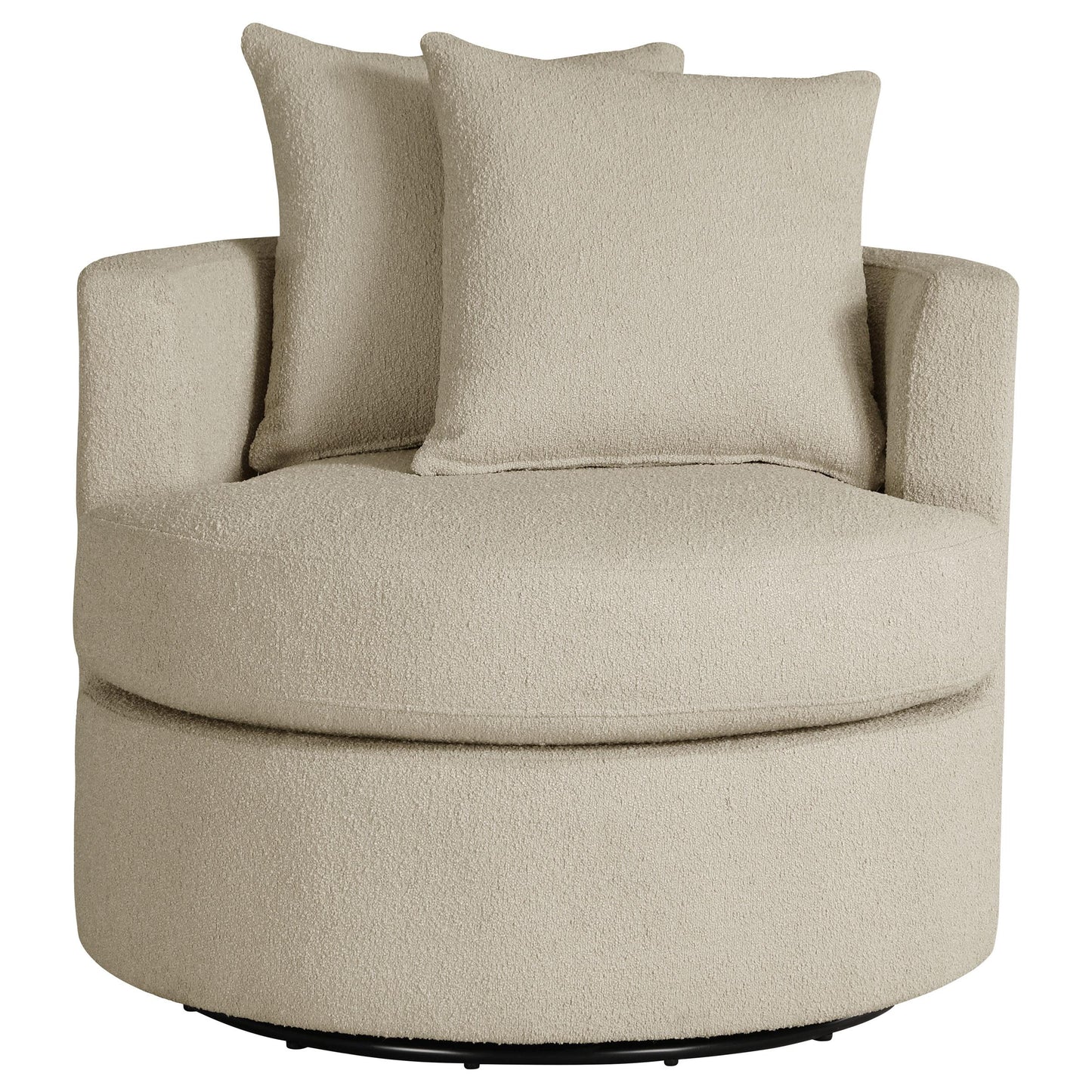  Coaster Furniture Debbie 902274 Upholstered Swivel Accent Chair - Camel IMAGE 2