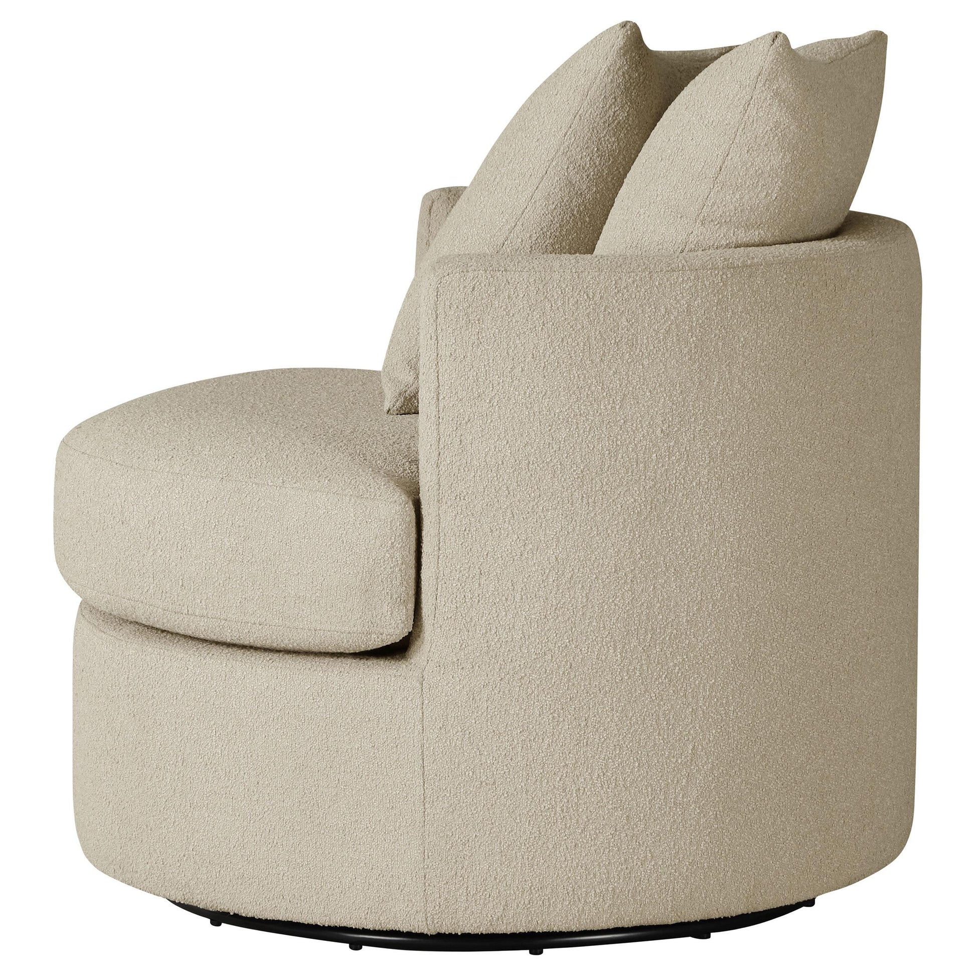  Coaster Furniture Debbie 902274 Upholstered Swivel Accent Chair - Camel IMAGE 4