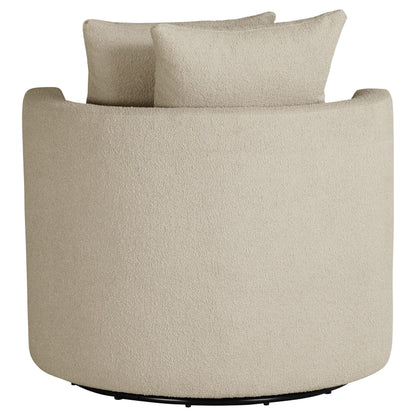  Coaster Furniture Debbie 902274 Upholstered Swivel Accent Chair - Camel IMAGE 6