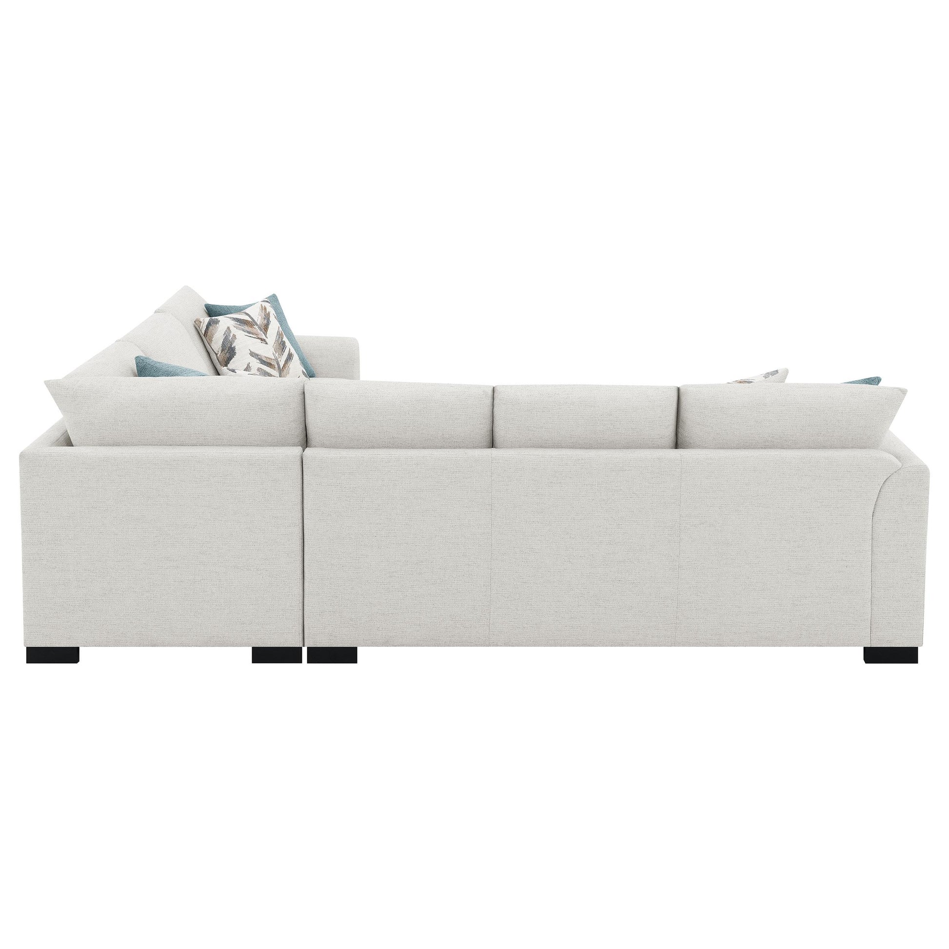 Coaster Furniture Ashford 500818 Chenille Upholstered Sleeper Sectional Sofa - Greige IMAGE 8