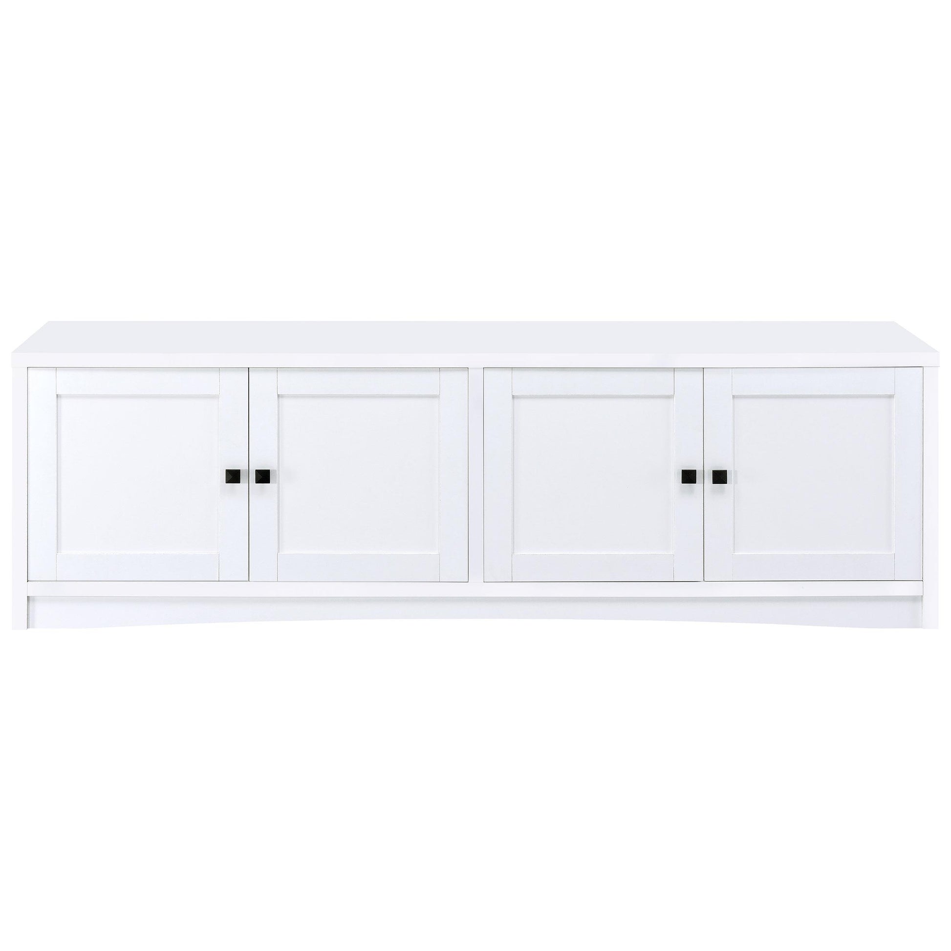  Coaster Furniture Laughlin 724113 4-door Engineered Wood 78-inch TV Stand - White IMAGE 3