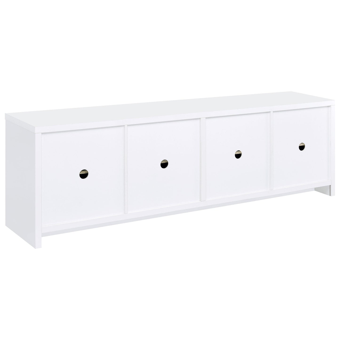  Coaster Furniture Laughlin 724113 4-door Engineered Wood 78-inch TV Stand - White IMAGE 6