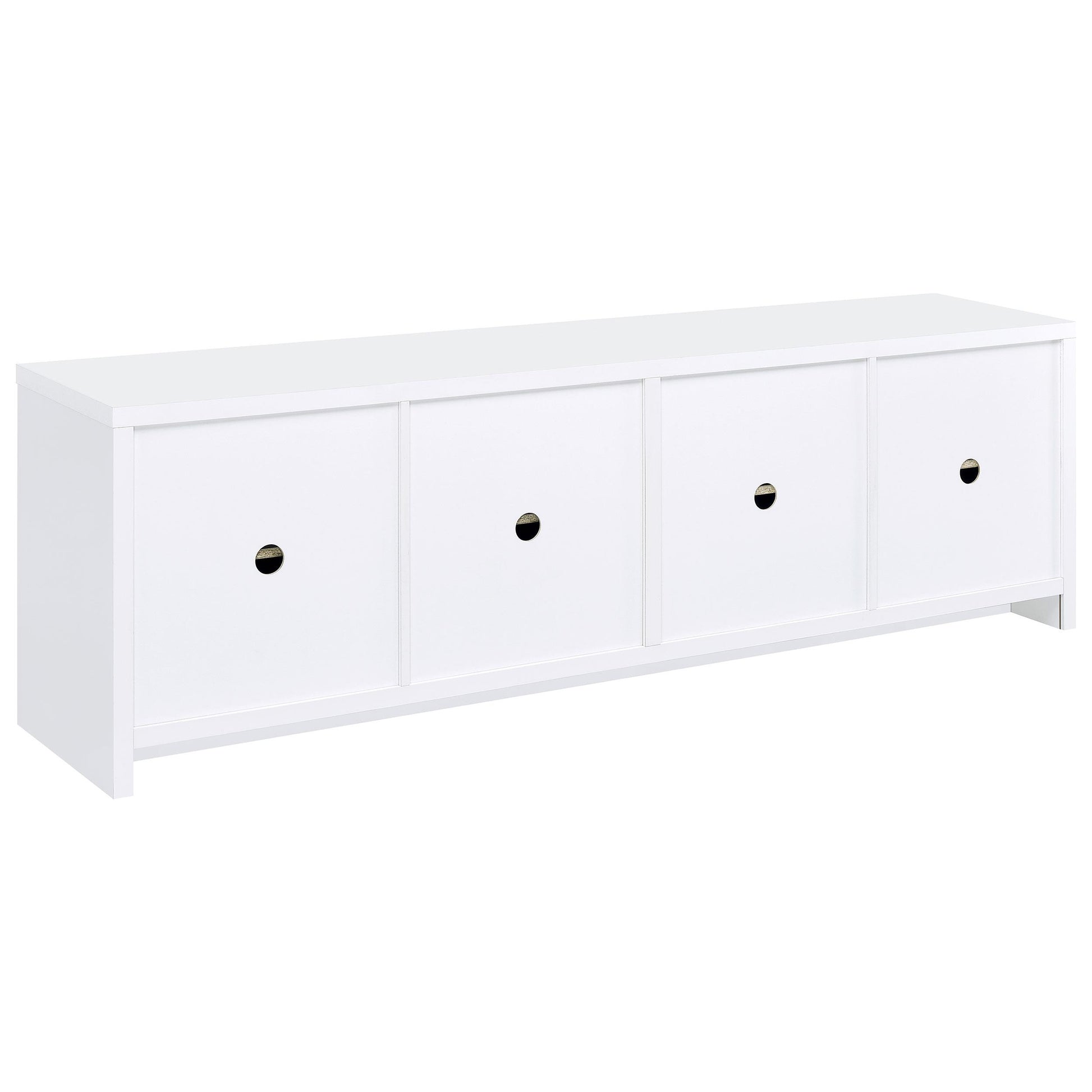  Coaster Furniture Laughlin 724113 4-door Engineered Wood 78-inch TV Stand - White IMAGE 6