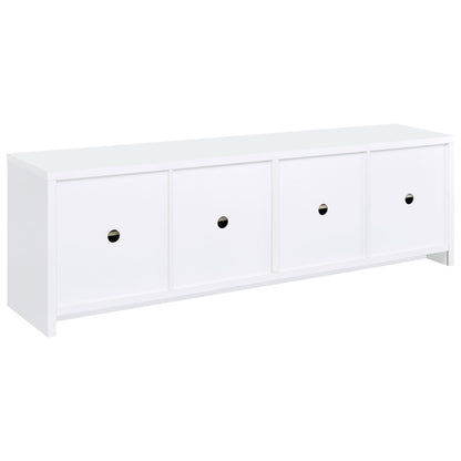  Coaster Furniture Laughlin 724113 4-door Engineered Wood 78-inch TV Stand - White IMAGE 6