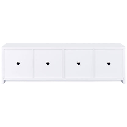  Coaster Furniture Laughlin 724113 4-door Engineered Wood 78-inch TV Stand - White IMAGE 7