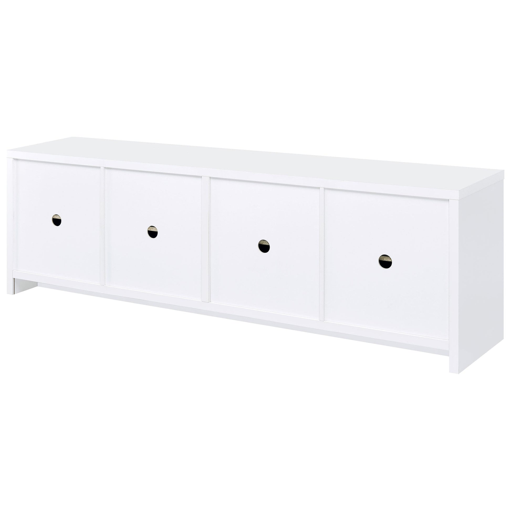 Coaster Furniture Laughlin 724113 4-door Engineered Wood 78-inch TV Stand - White IMAGE 8