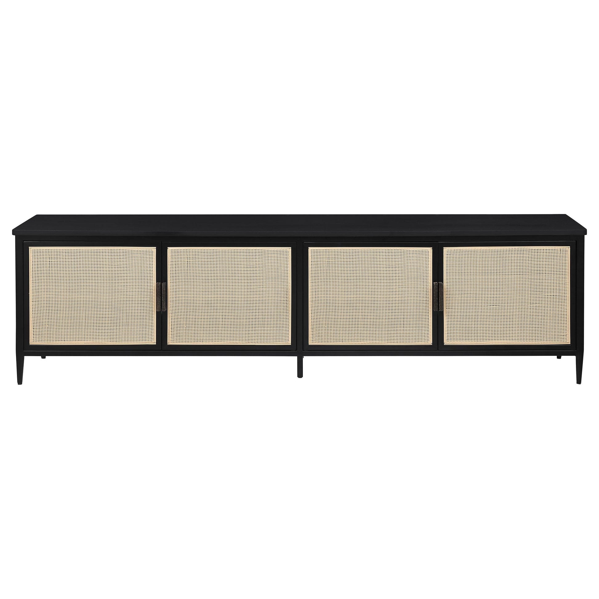Coaster Furniture Amherst 710035 4-door 78-inch Metal TV Stand Media Console - Black IMAGE 2