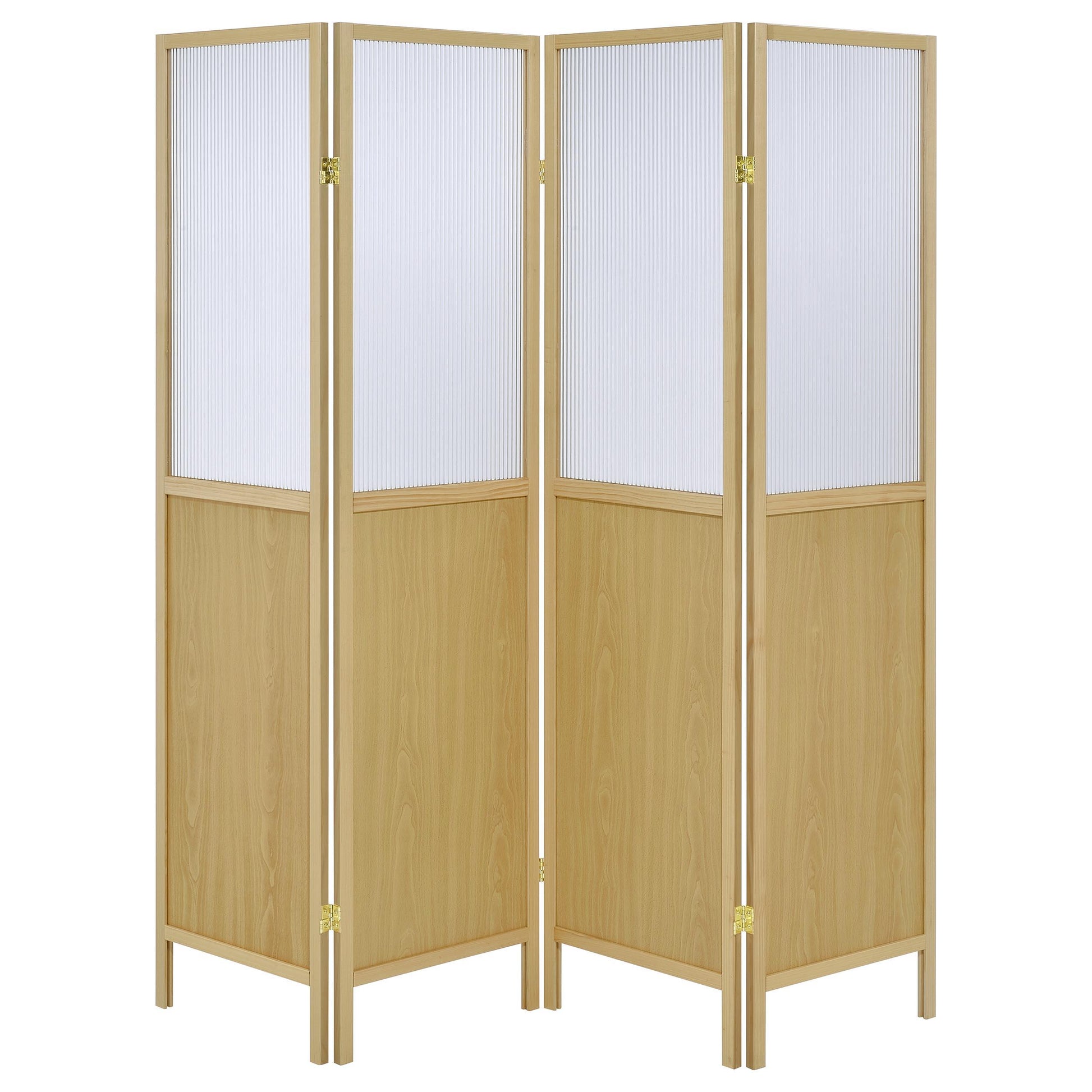 Coaster Furniture Mattison 960121 4-Panel Room Divider Folding Shoji Screen - Natural IMAGE 2