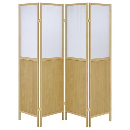 Coaster Furniture Mattison 960121 4-Panel Room Divider Folding Shoji Screen - Natural IMAGE 2