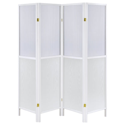Coaster Furniture Mattison 960122 4-Panel Room Divider Folding Shoji Screen - White IMAGE 2