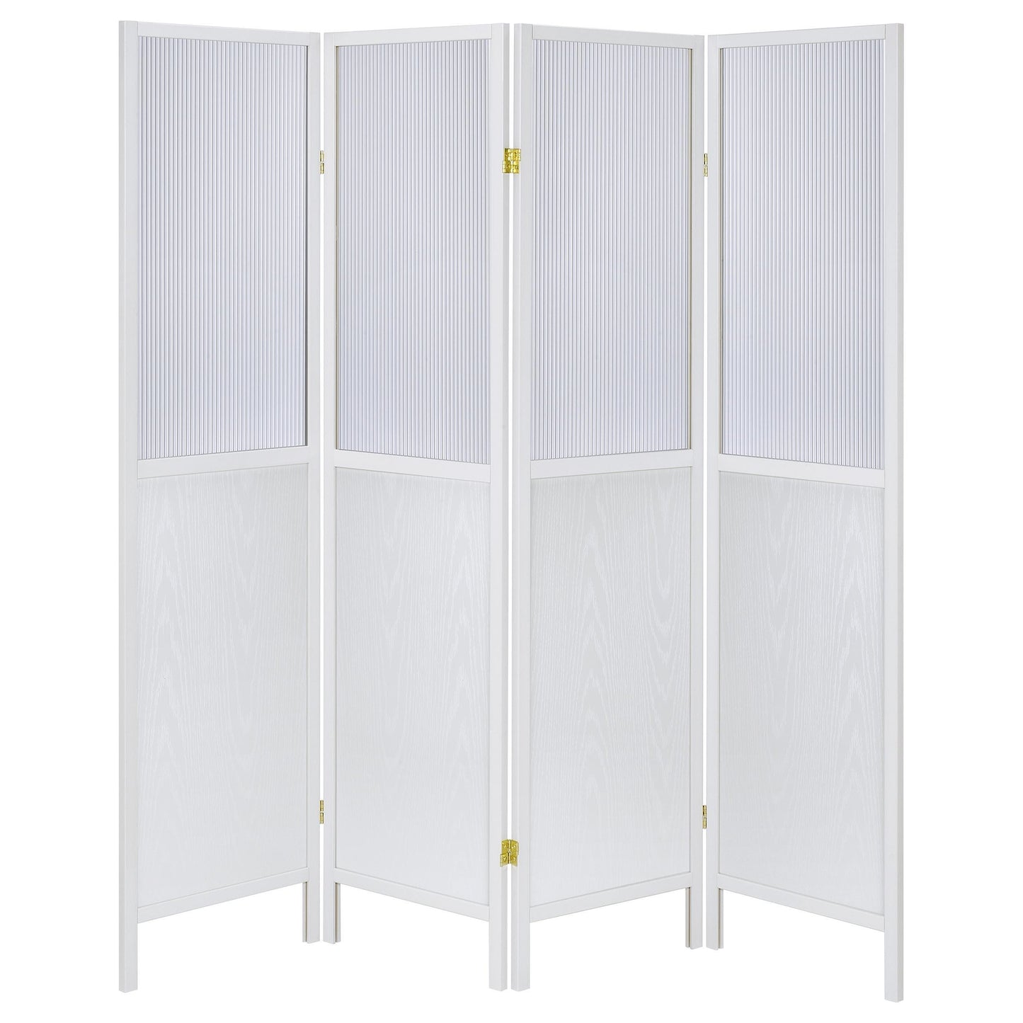 Coaster Furniture Mattison 960122 4-Panel Room Divider Folding Shoji Screen - White IMAGE 3