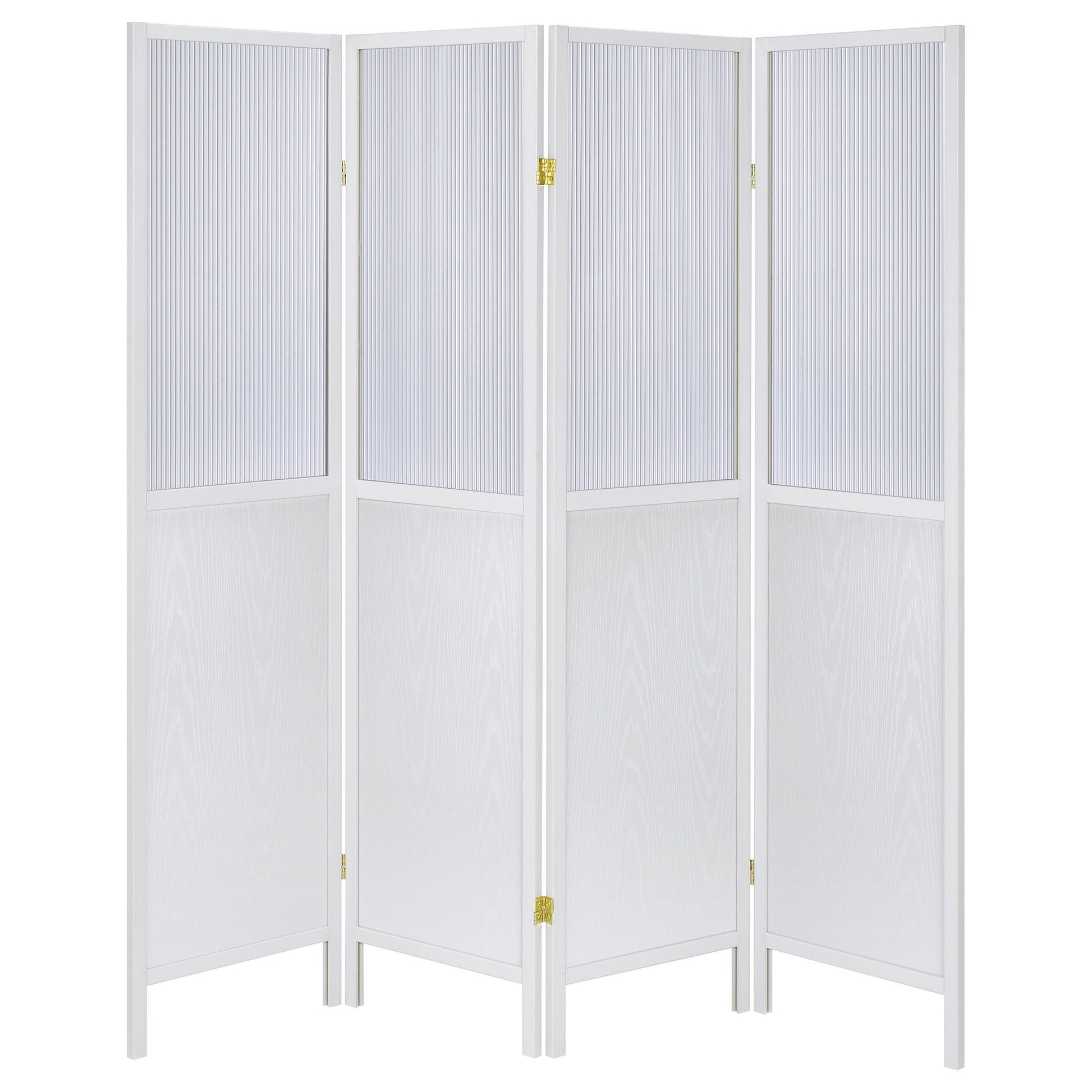 Coaster Furniture Mattison 960122 4-Panel Room Divider Folding Shoji Screen - White IMAGE 3