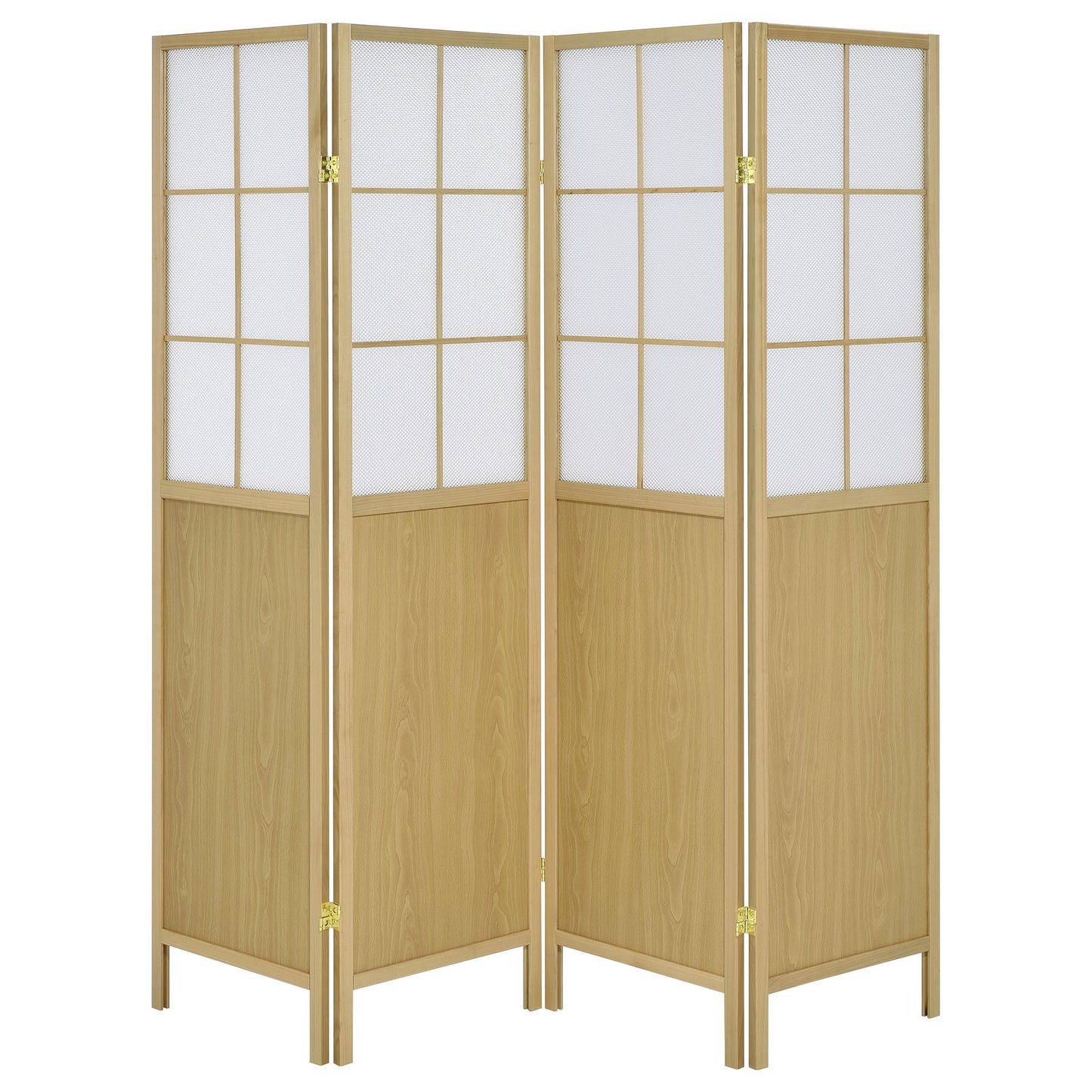 Coaster Furniture Edwards 960123 4-Panel Room Divider Folding Shoji Screen - Natural IMAGE 2