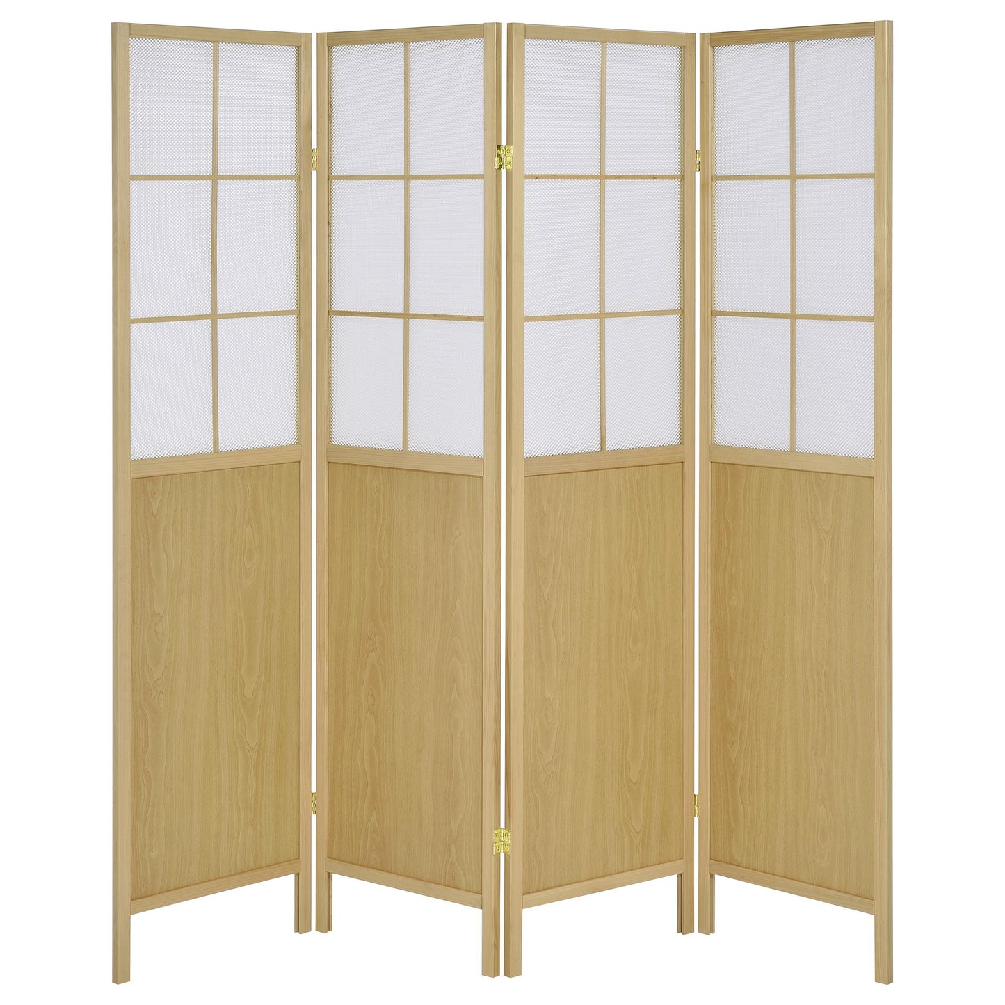 Coaster Furniture Edwards 960123 4-Panel Room Divider Folding Shoji Screen - Natural IMAGE 3
