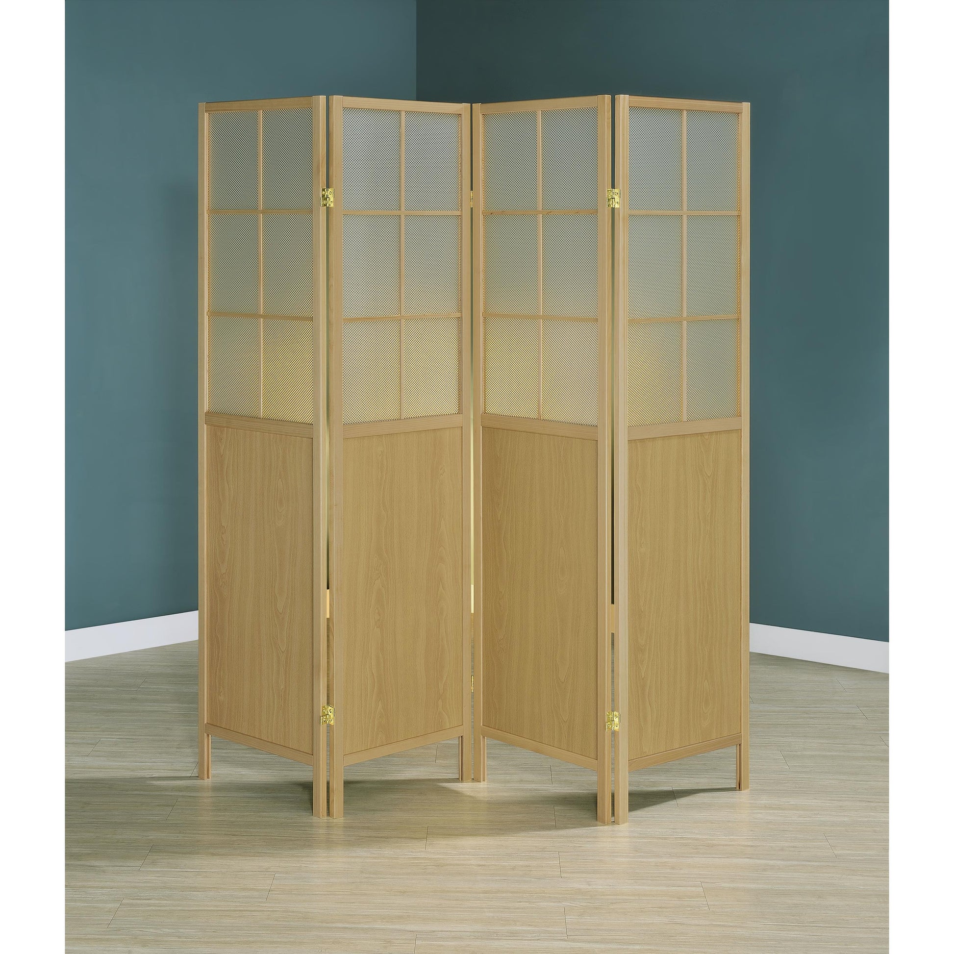 Coaster Furniture Edwards 960123 4-Panel Room Divider Folding Shoji Screen - Natural IMAGE 5